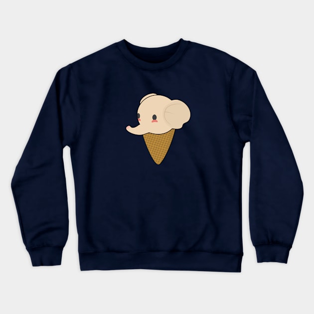 Kawaii ice cream is actually an Elephant Crewneck Sweatshirt by happinessinatee